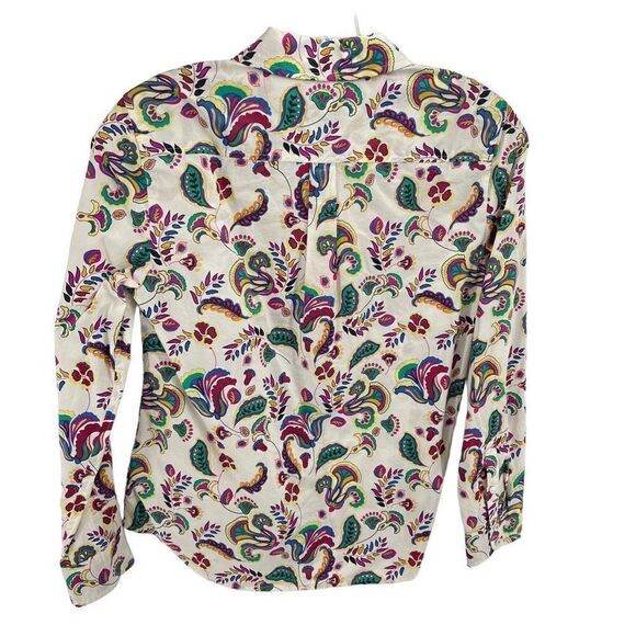 Talbots Womens Button Up Shirt Long Sleeve Floral Multicolor Small NEW NWT - Picture 10 of 10